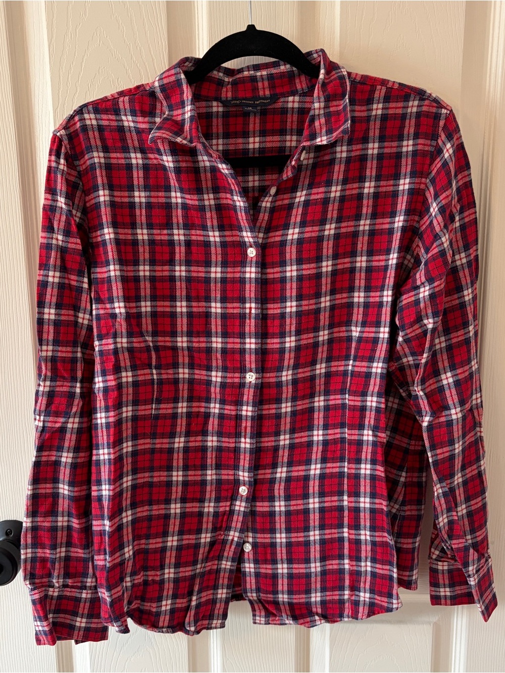Brooks Brothers 346 Womens Size M Plaid Long Sleeve Button Up Flannel Shirt